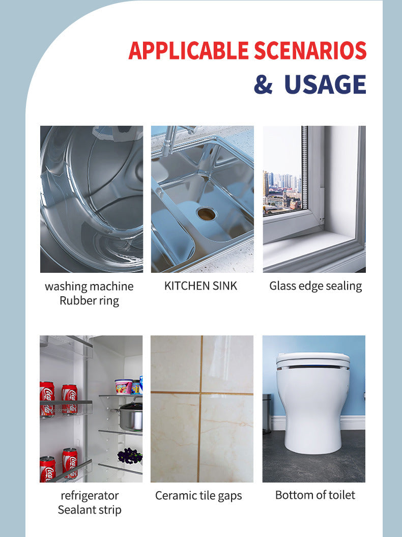 Ant-mold agent Wall Tile Sink Mold Removal Gel Washing Machine Refrigerator Seal Mold Removal Gel Antibacterial