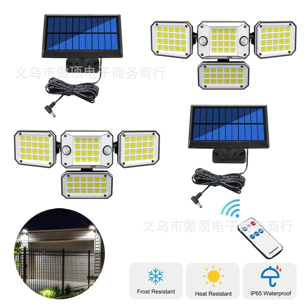 Solar Light Outdoor Garden Light Human Body Sensing Split Street Light Waterproof Wall Garden Garage Lighting Wall Light