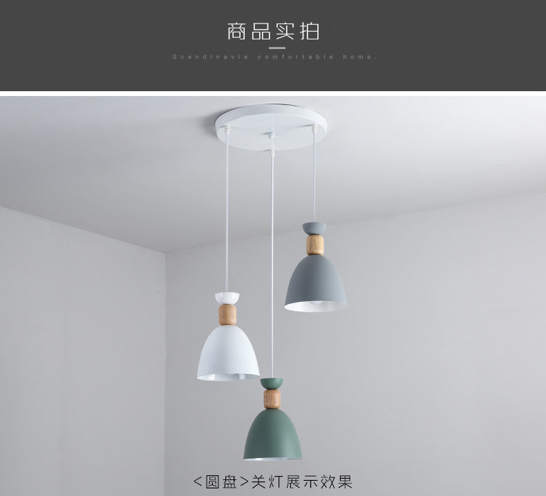 Nordic Restaurant Pendant Light Three-Head Bar Dining Room Table Lamp Creative Personality Bedroom Lamp Modern Minimalist Lighting Fixture