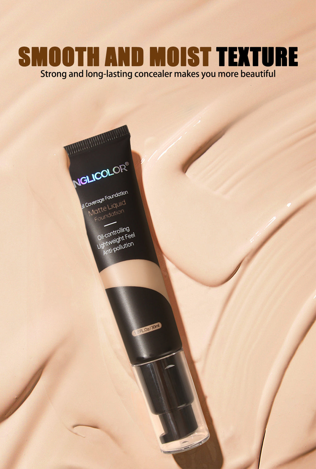 Long-lasting Concealing Foundation foundation Waterproof Oil Control Foundation Cream Non-Cakey Concealer