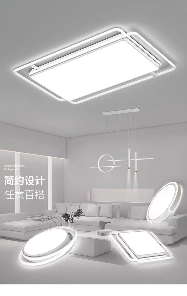 Ceiling Light Full Spectrum Living Room Light Modern Simple Large Light Hall Main Light White Ultra-thin Rectangular Zhongshan Lighting Fixture