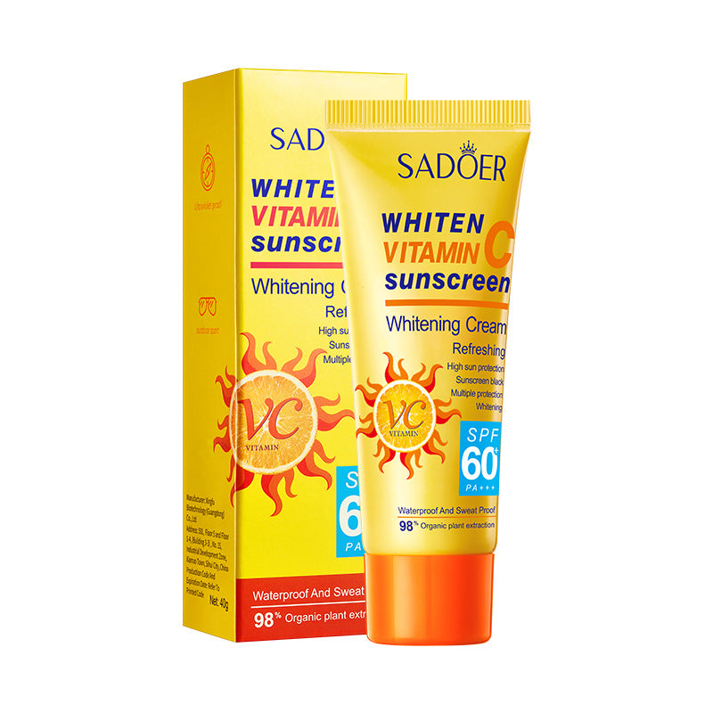SPF60+VC Sunscreen SADOER Vitamin C Isolation Refreshing Sunscreen Lotion Cross-Border Wholesale