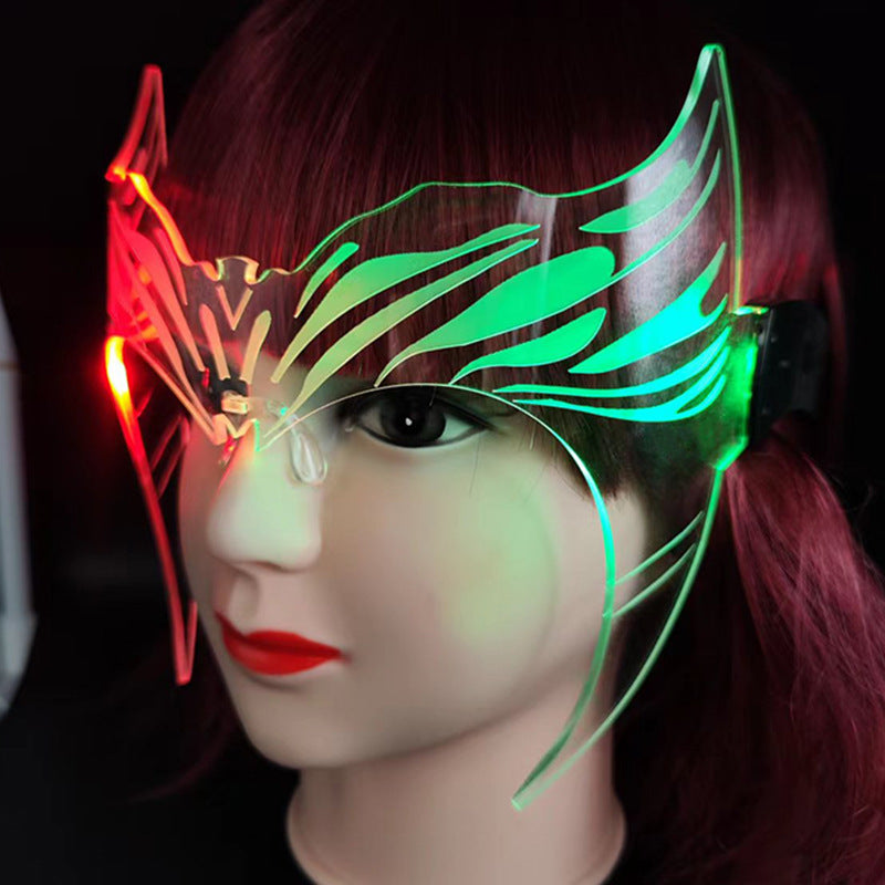 LED Light-emitting Glasses Trendy Future Technology Style Same Style Bar Disco Flashing Rechargeable Glasses