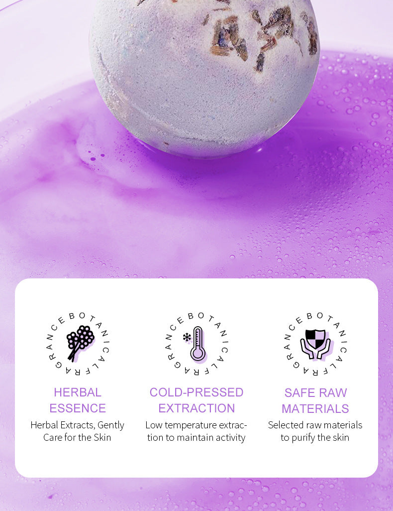 Full English Dried Flower Explosive Bath Salt Ball100gSADOER Clean Fragrance Bath Ball  Wholesale