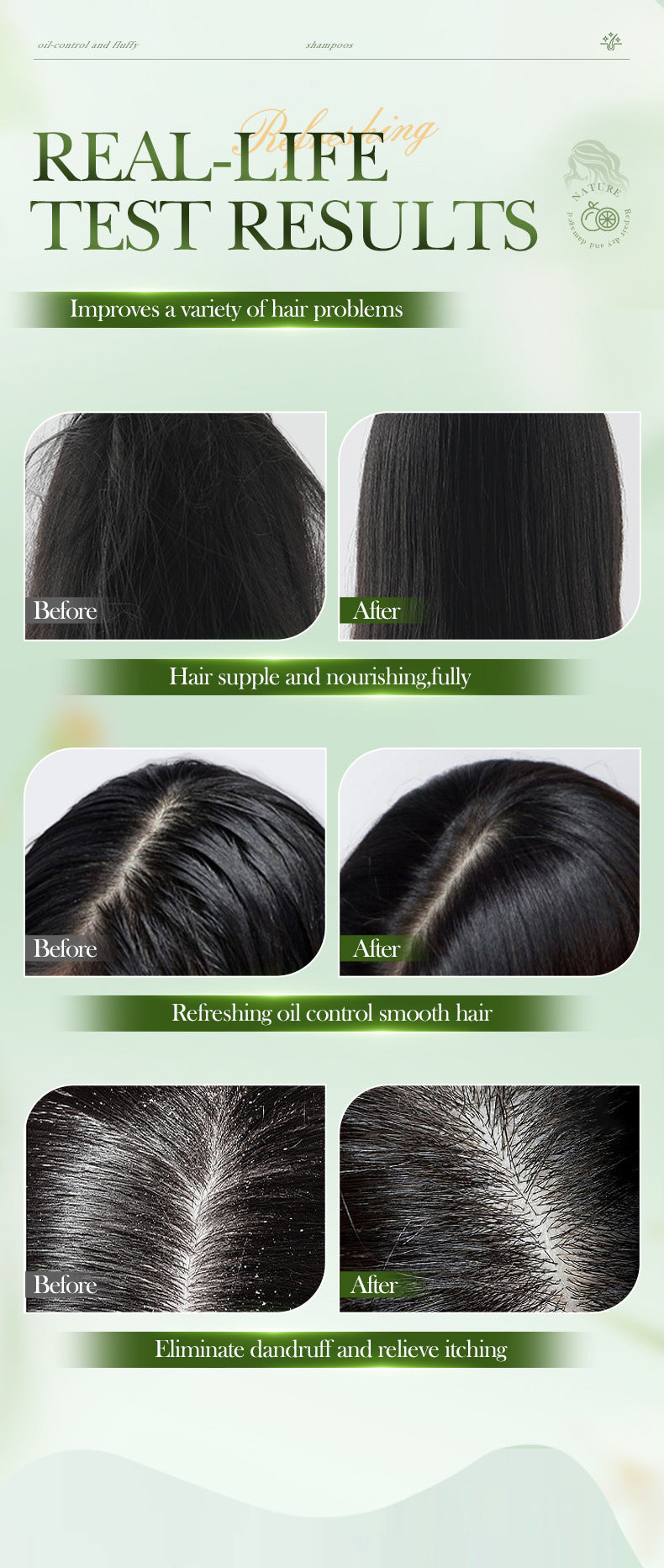 Camellia Seed Anti-Dandruff Shampoo SADOER Grapefruit Smooth Nourishing Shampoo Cross-Border Wholesale