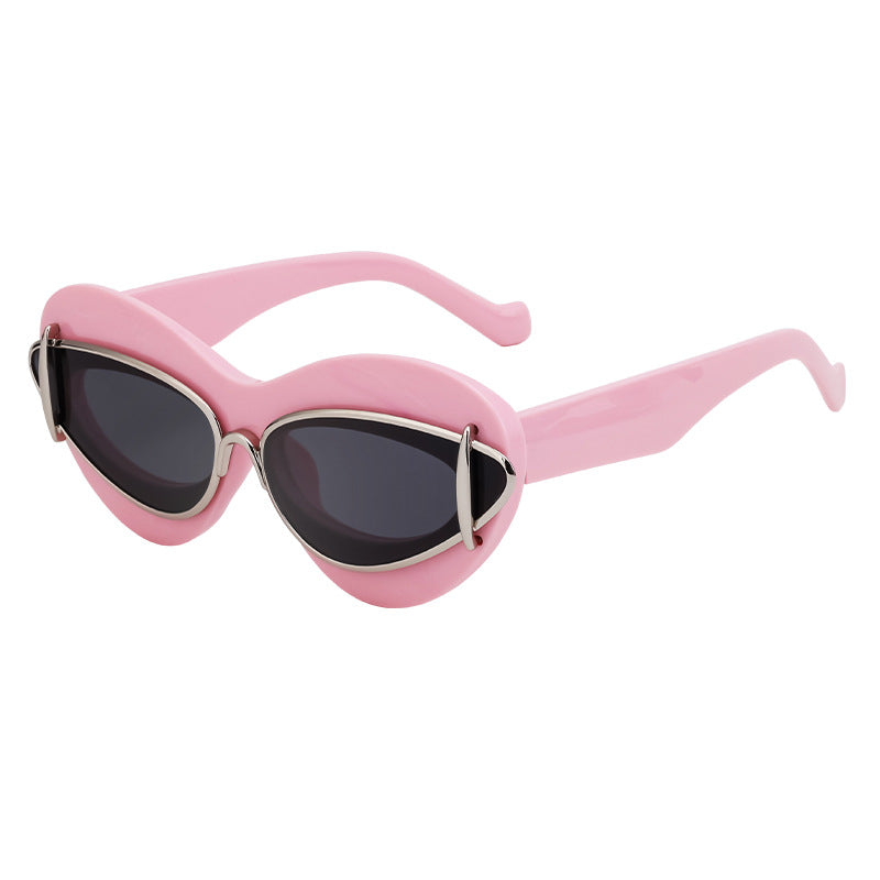 New European and American Fashion Cat Eye Sunglasses for Women Driving, Same Style as Internet Celebrities Y2K Trendy Small Frame Sunglasses sunglas