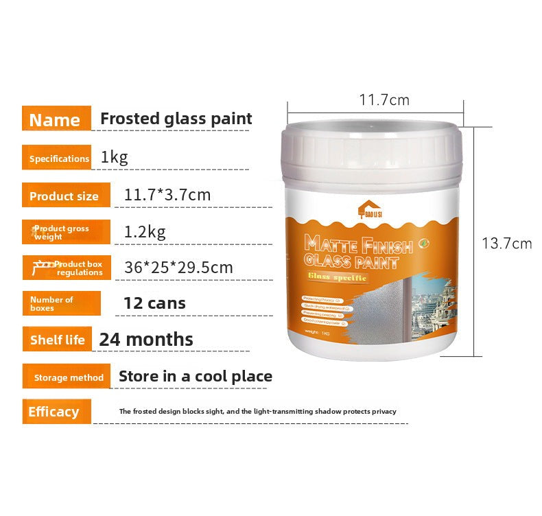 baolisi Glass Privacy Frosted Paint Translucent Non-See-Through Bathroom Office Privacy Blocking Matte Texture