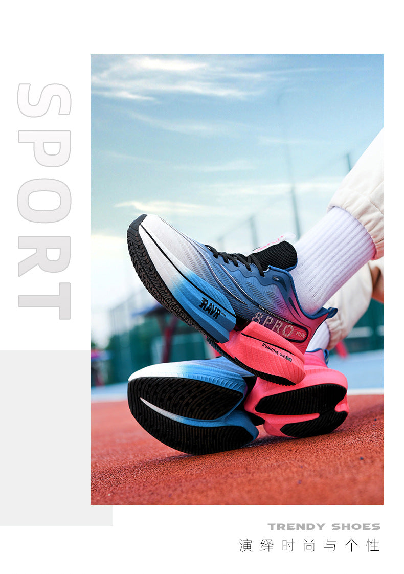 Red Rabbit8pro Carbon Plate Running Shoes Autumn Mesh Ultra-light Breathable Sports Shoes Men and Women Couples All-match Casual Running Shoes