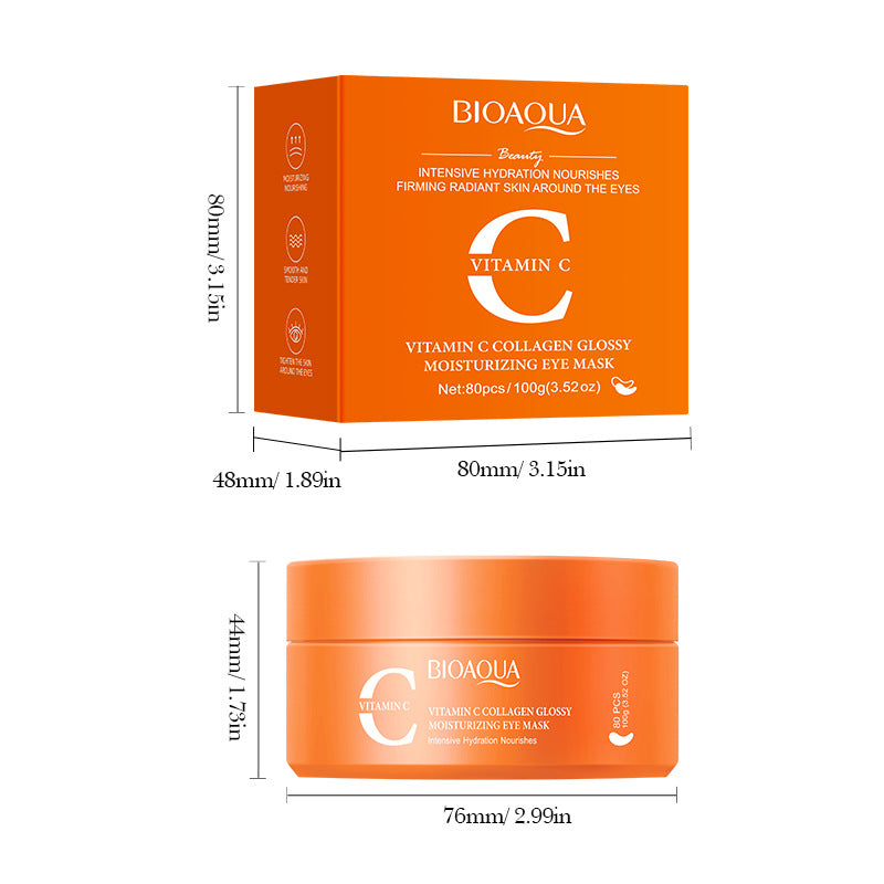 BIOAOUA Vitamin C Collagen Brightening Moisturizing Eye Mask Hydrating Eye Mask  Wholesale