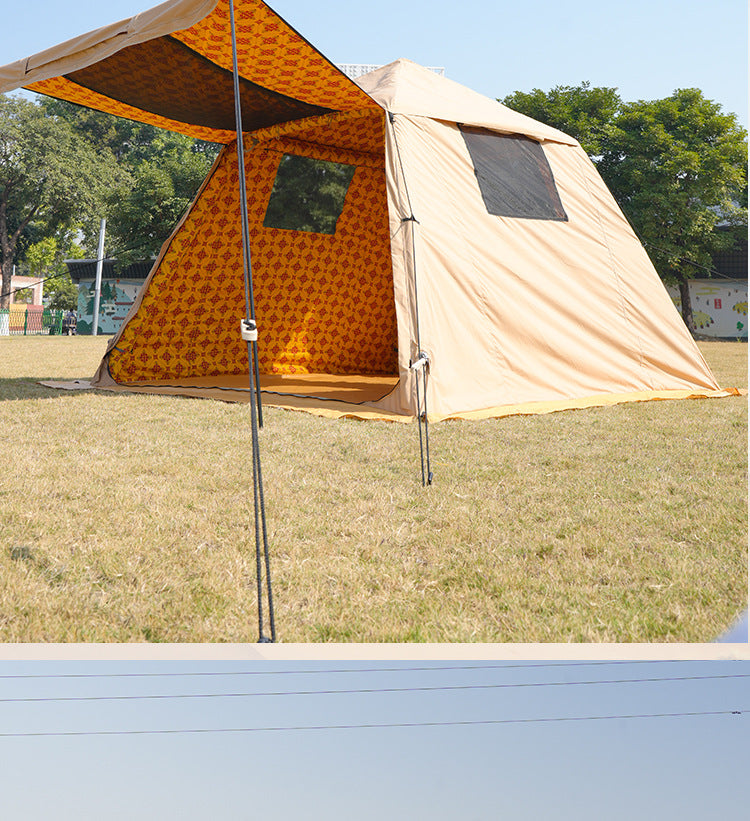 Middle East Arabian Inflatable Tent Outdoor No Setup Needed for Hiking Saudi Print3*3M Camping