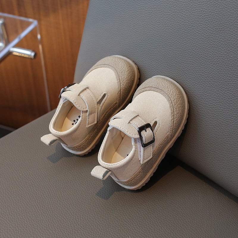 Baby Leather Shoes for Girls, Toddler Walking Shoes, Birkenstock Style, Soft Sole, British Style2025Spring and Autumn Boys' Loafers Trendy