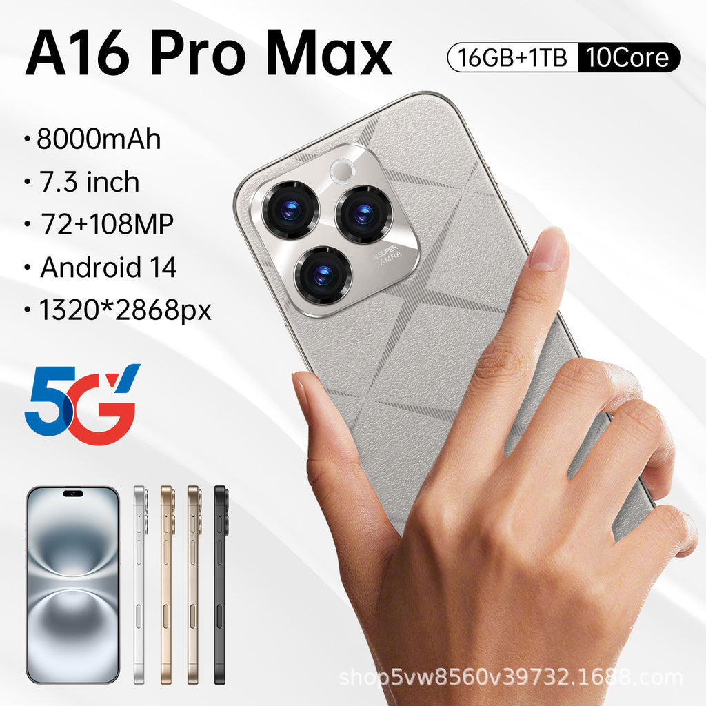 Hot Sale A16ProMax Android Intelligence5G Mobile Phone16+1T Factory Direct Sales Mobile Phones
