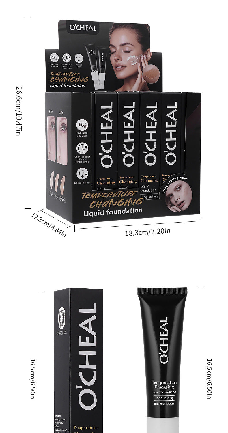 Color-Changing Foundation40ml Wheat Color Acne Scar Dark Circles Concealer Coverage Bare Skin Foundation Cream Version
