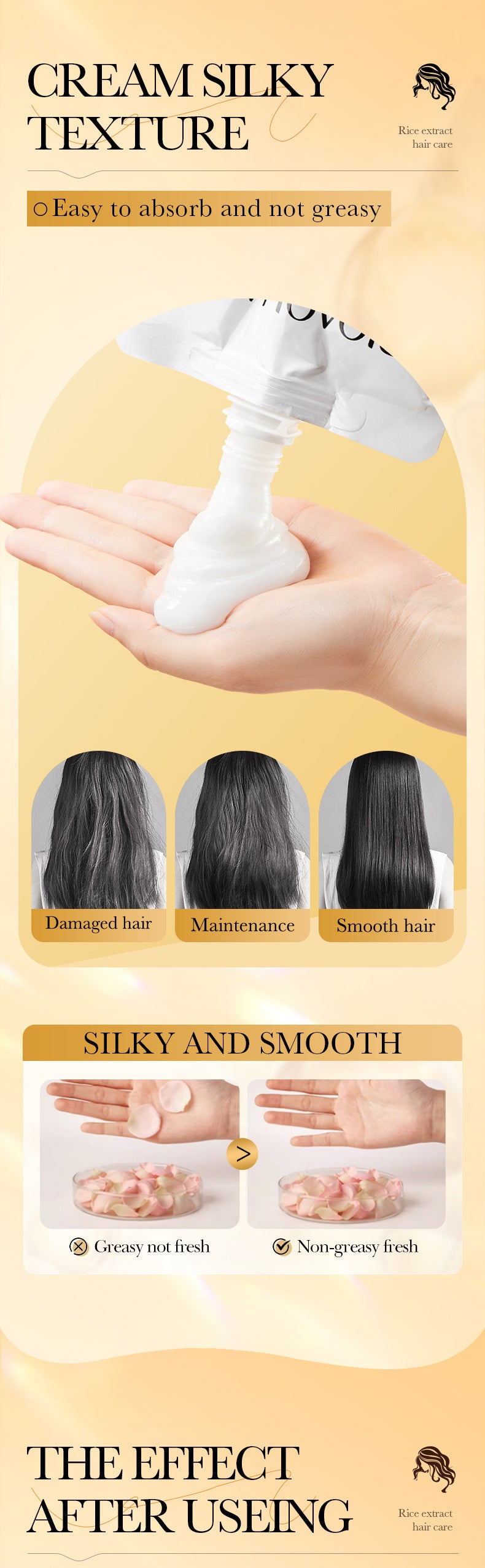 Full English Rice Puree Hair Mask400gBIOAOUA Smooth and Fluffy Hair Conditioner  Wholesale