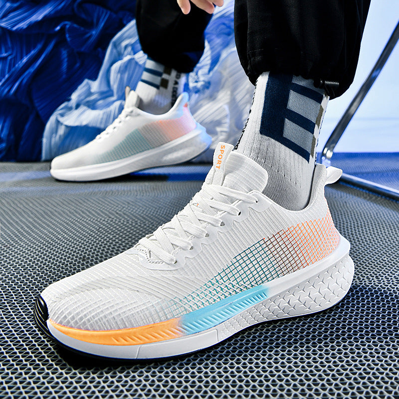 2025Spring and Summer Running Shoes for Men and Women, Mesh Breathable Soft Sole Student Sports Shoes, Racing Running Shoes, Shock Absorption, Casual Versatile