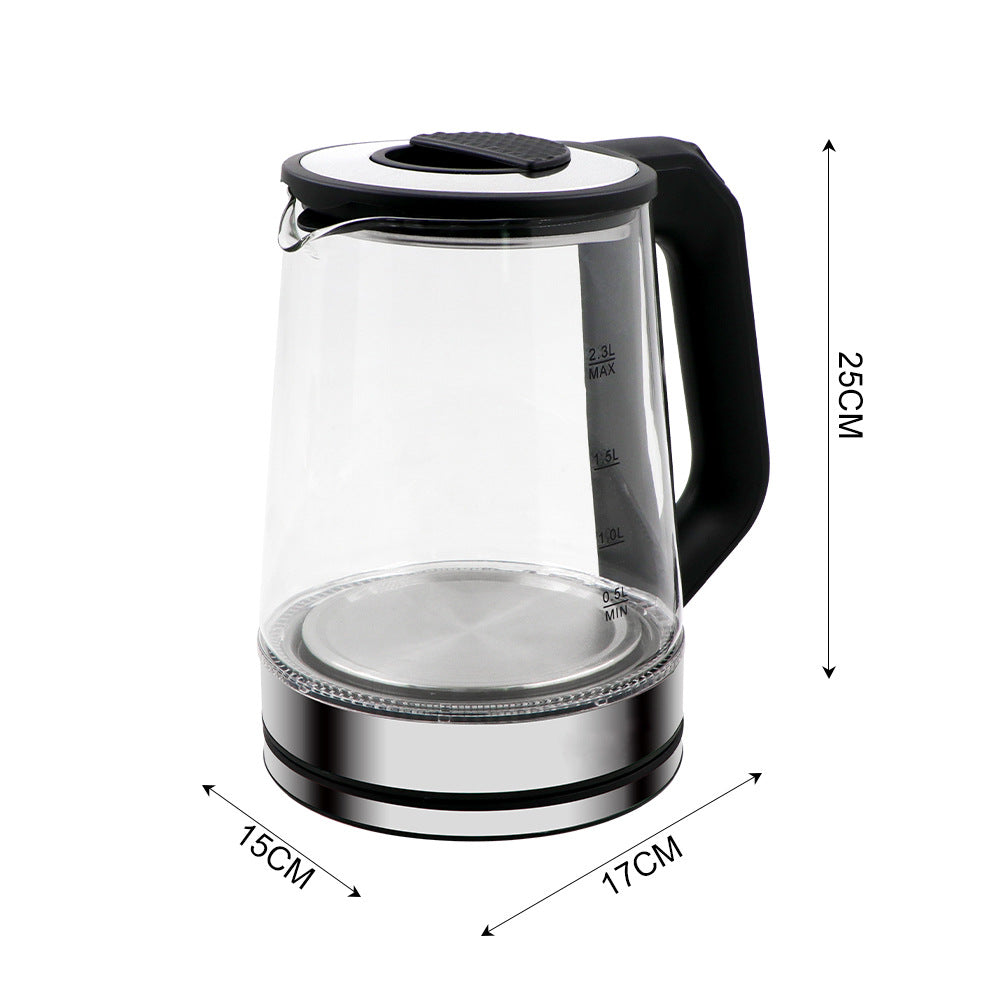 European Standard Household High Borosilicate Glass Electric Kettle Blue Light Steam Electric Tea Kettle Health Kettle Multifunctional Tea Maker