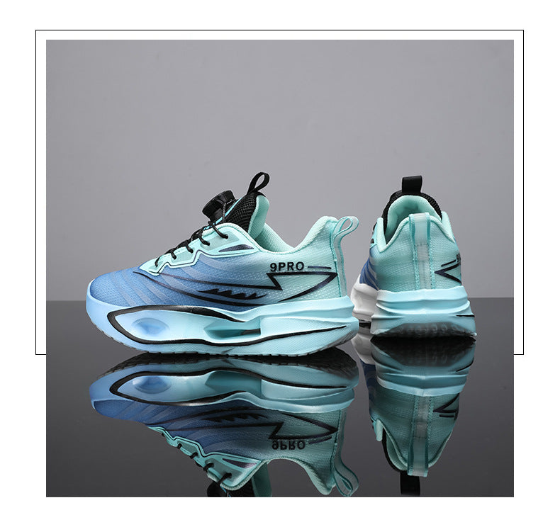 Red Rabbit9PRO Children's Fashion Casual Rotating Buckle Sports Shoes for Girls Lightweight Non-Slip Wear-Resistant Running Shoes for Boys