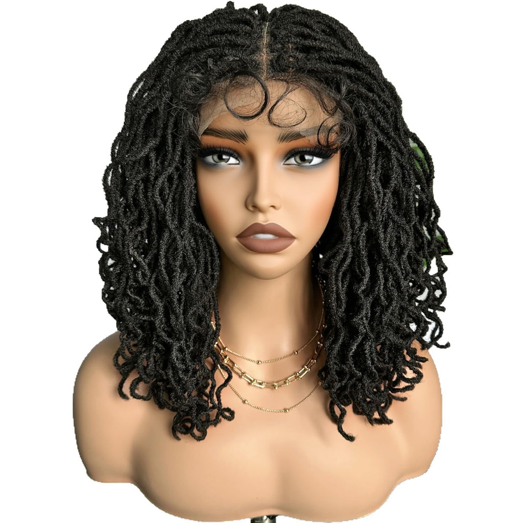 Black Full Lace Synthetic Dread lock Wig For African Women