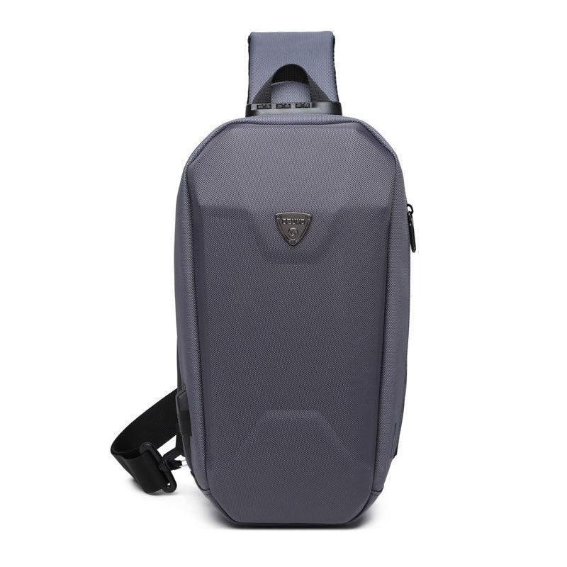 OZUKO Hard Shell Chest Bag Men's Crossbody Bag Anti-Theft Waterproof Cycling Outdoor Multi-Functional Sports Shoulder Bag