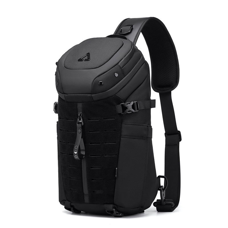 OZUKO Men's Tactical Chest Bag High-end Trendy Crossbody Bag Outdoor Waterproof Portable Single Shoulder Small Backpack for Men