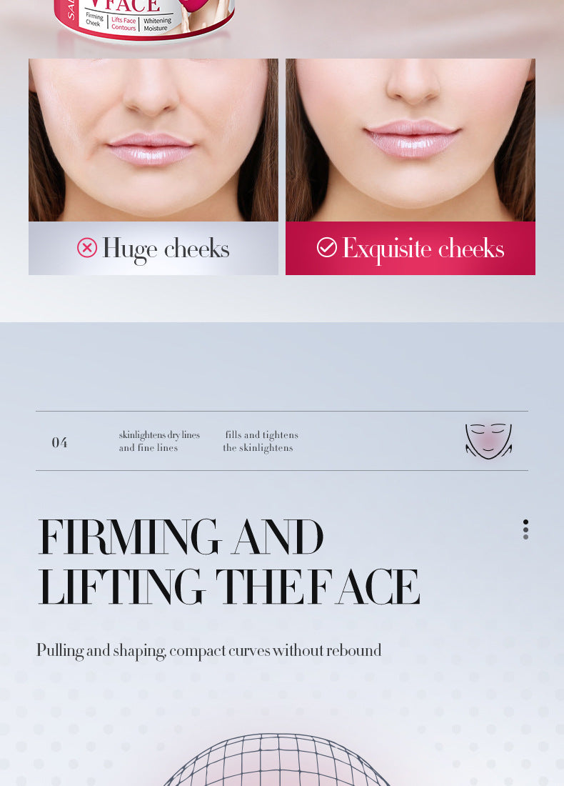 Full English V Face Tightening Cream30gSADOER Facial Lifting and Firming Skin Facial Cream  Foreign Trade Wholesale