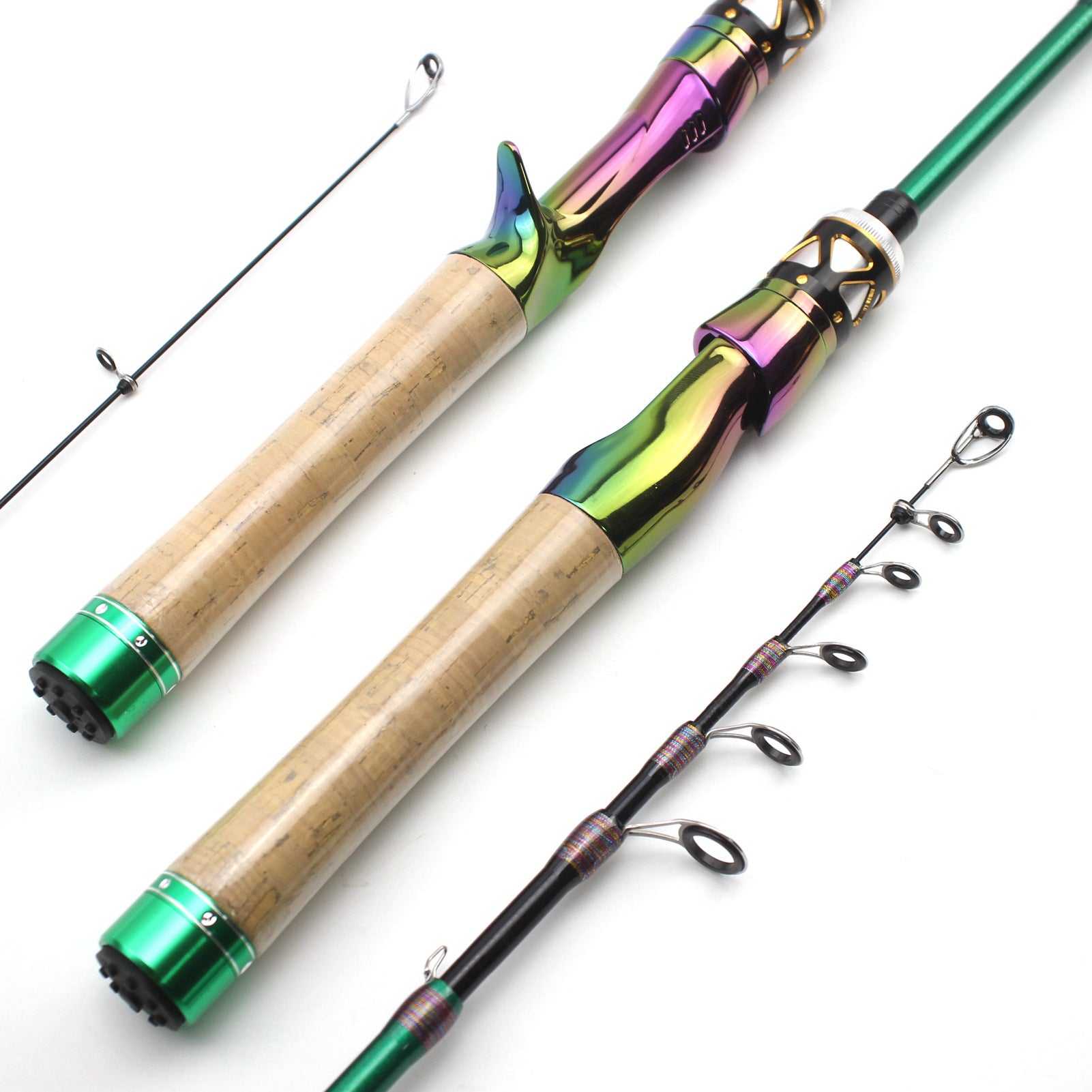 E-commerce Portable Telescopic Lure Rod Set Straight Handle Gun Handle Fishing Gear Combo FBA Overseas Warehouse Fishing Gear