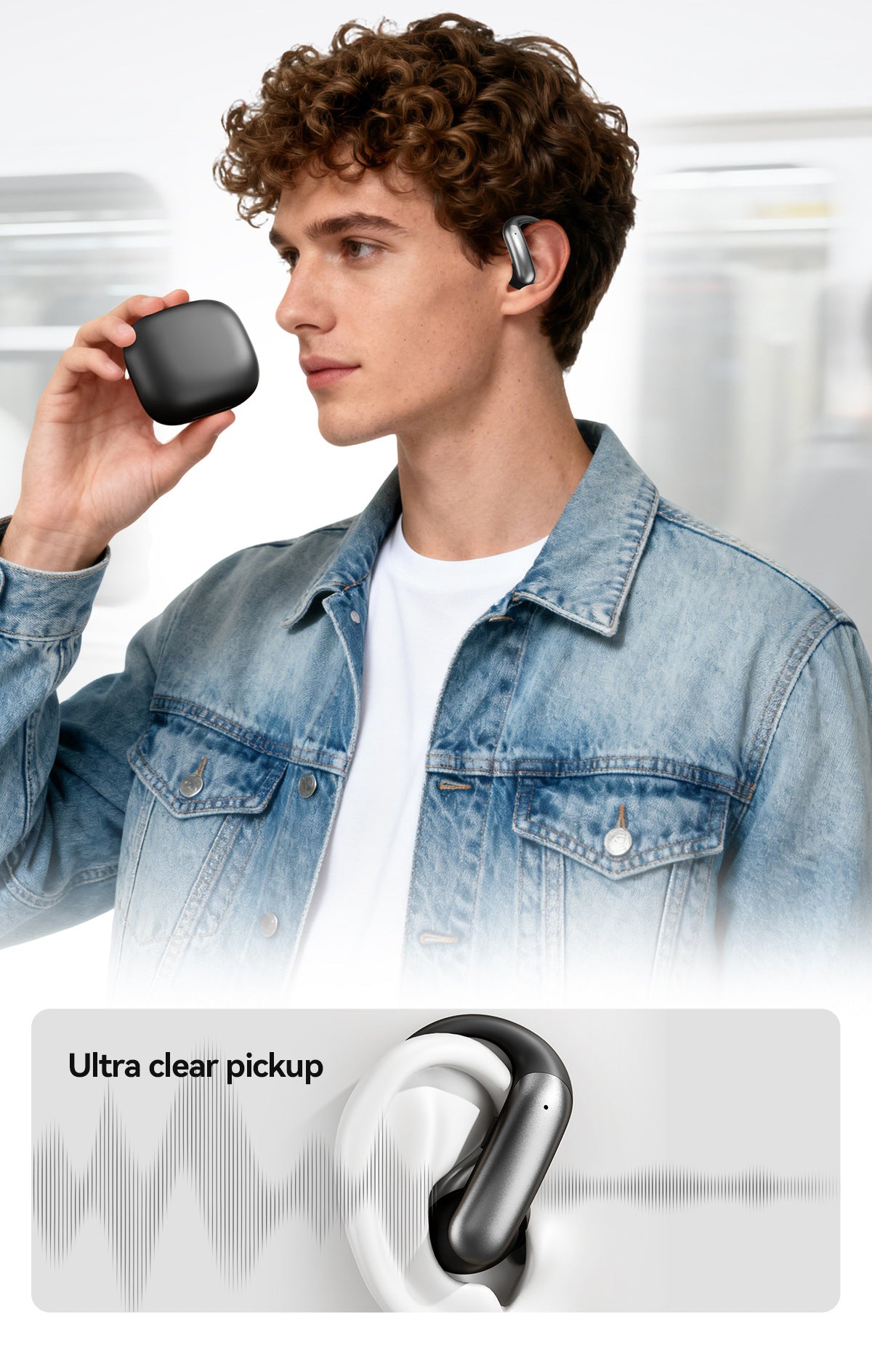 2025New M145Bluetooth ear-hook headphones with digital display OWS In-ear ultra-long battery life earphones private model