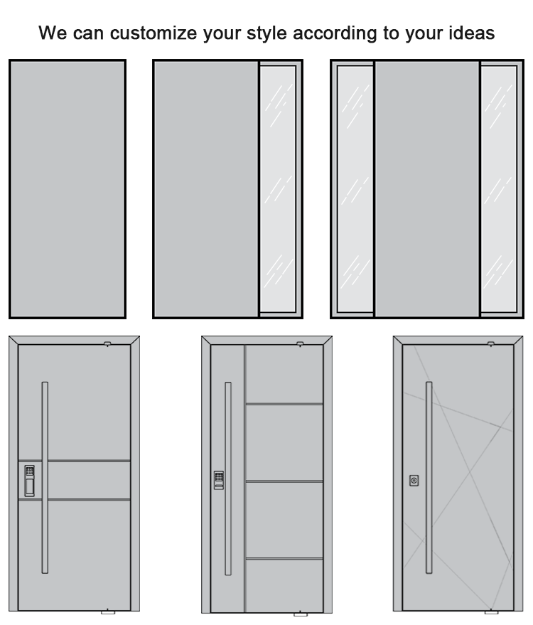 American Style Contemporary Solid Wood Entry Main Entrance Doors Front Doors for Houses Modern Exterior Main Pivot Door