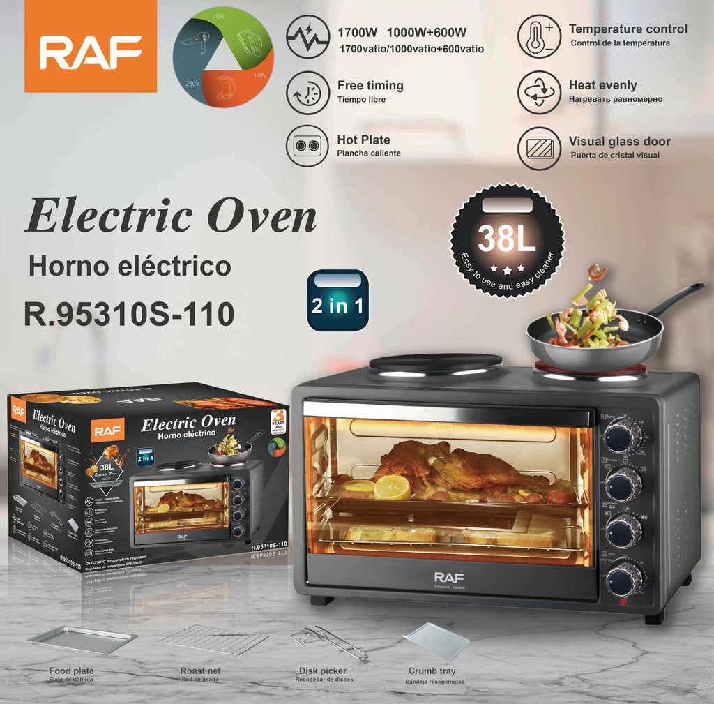 RAF Specially designed for European and American standard electric ovens and electric stoves with dual burners40L Large Capacity Top and Bottom Heating Home Oven