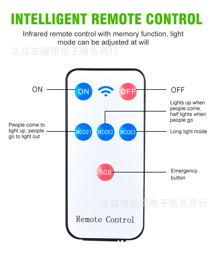 Outdoor Solar Light Human Body Sensing Wall Light Integrated Street Light with Remote Control Garden Light Waterproof Garden Light