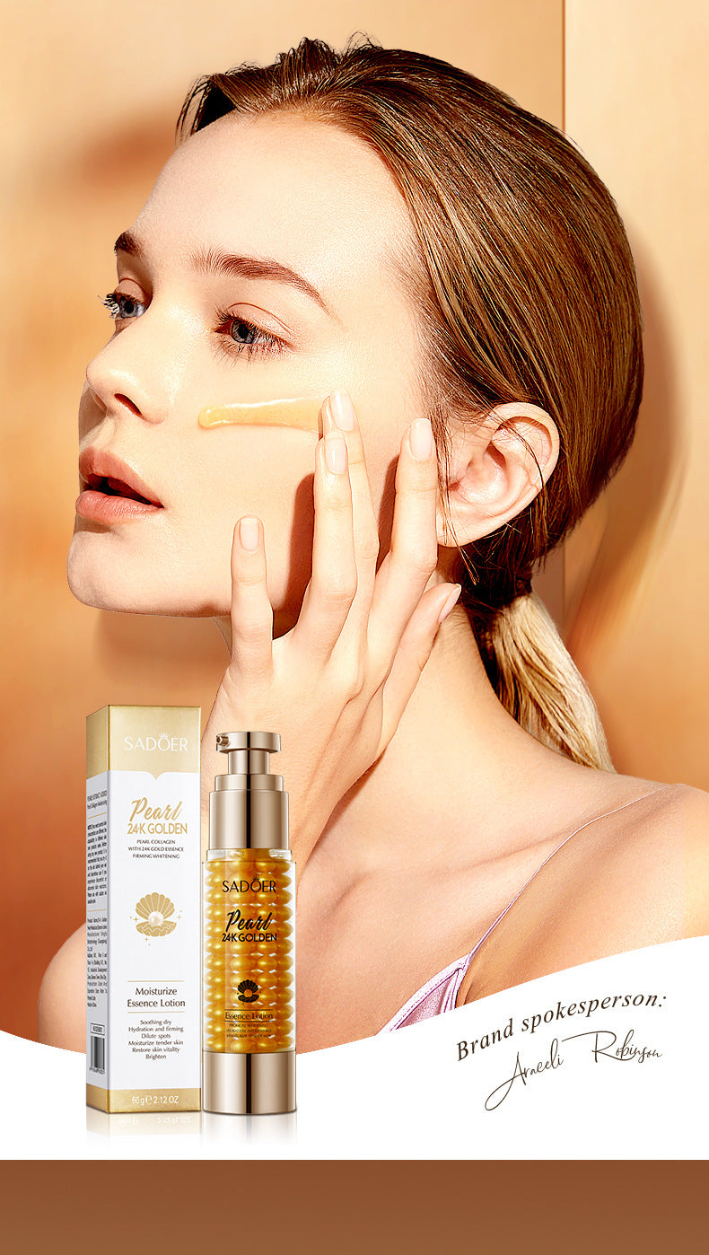 Full English24K Gold Collagen Pearl Essence Milk SADOER Moisturizing lotion  foreign trade wholesale