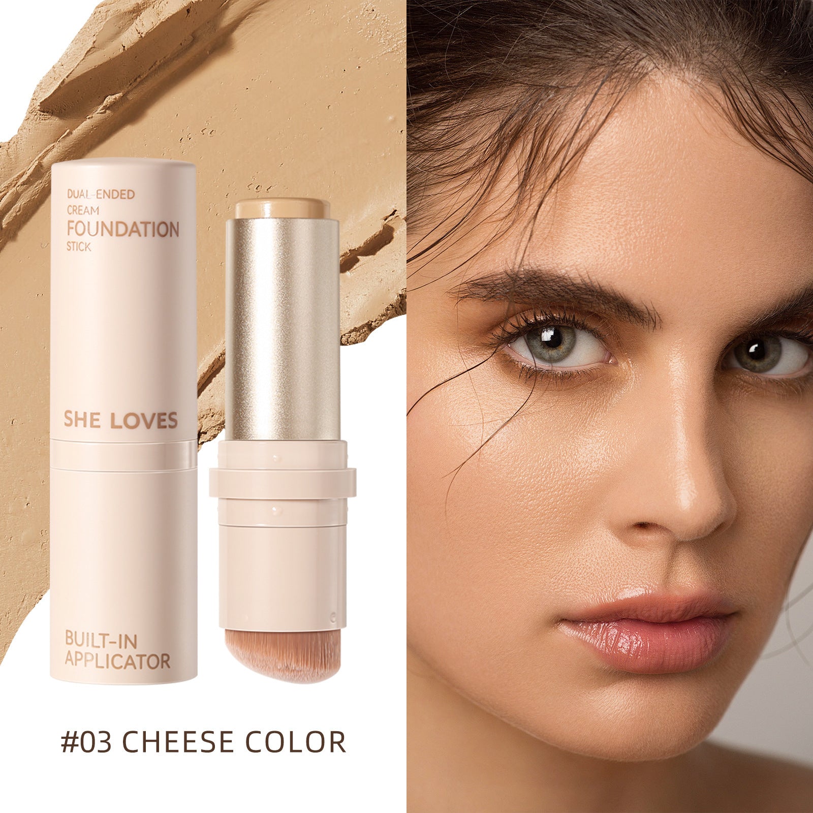 Double-ended Foundation Stick Foundation Concealer Oil Control Long-lasting Commuting Waterproof Sweatproof Non-cakey Foundation