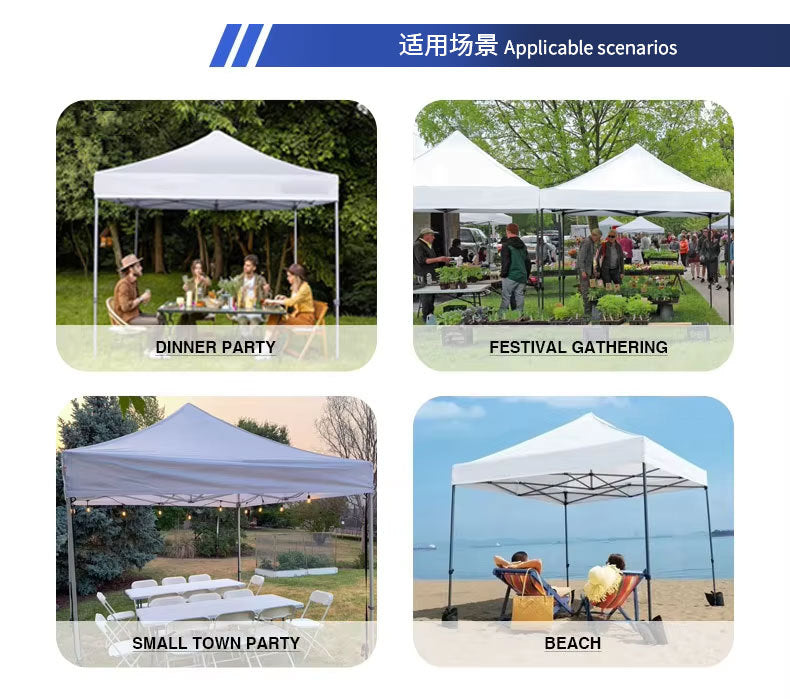 Custom  Fabric Tent Outdoor Camping Exhibition Promotion Tent Foreign Trade Folding Tent Wholesale