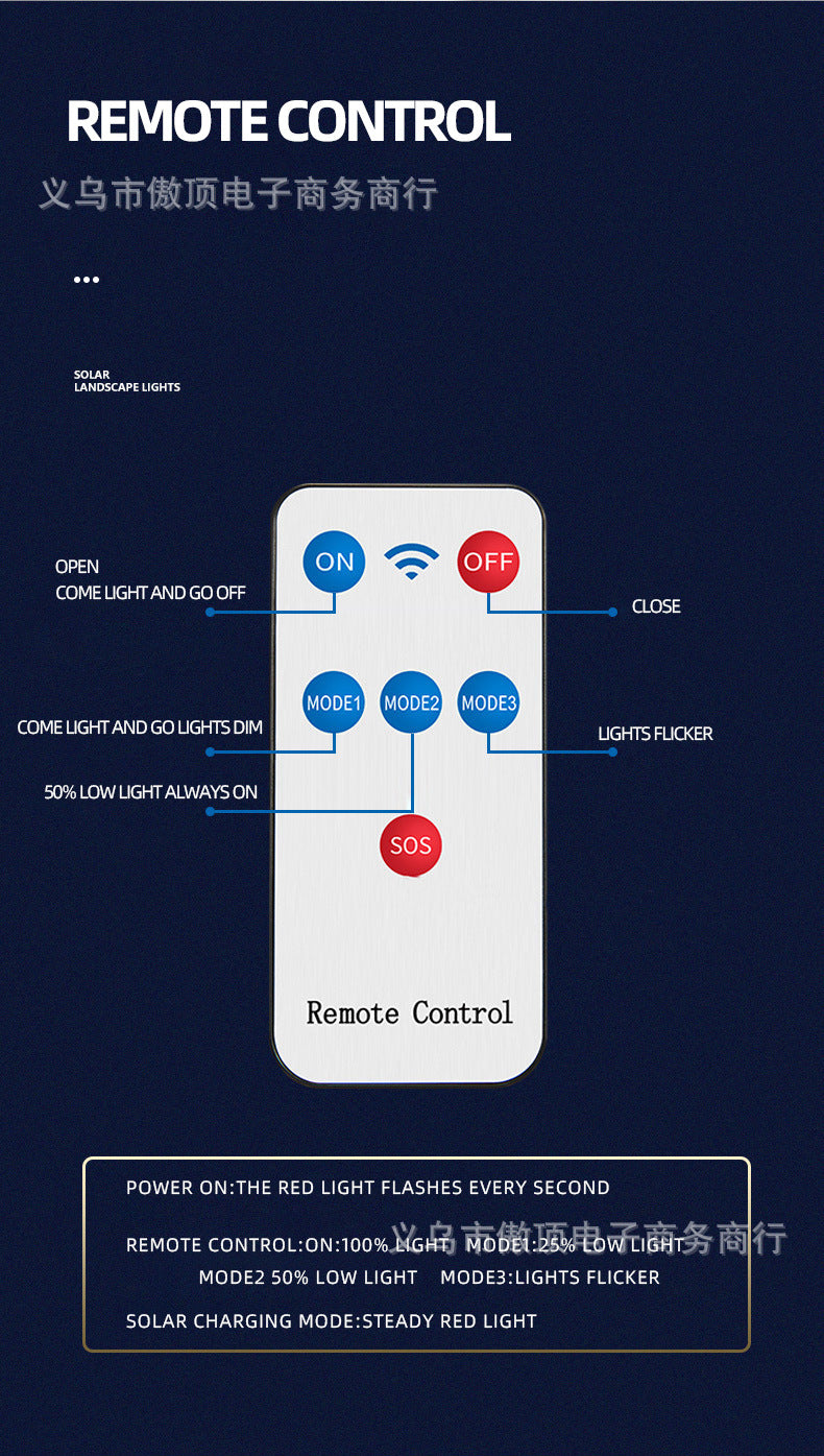 New Solar Light Outdoor Street Light Waterproof Garden Light LED Wall Light with Remote Control Garage Light COB