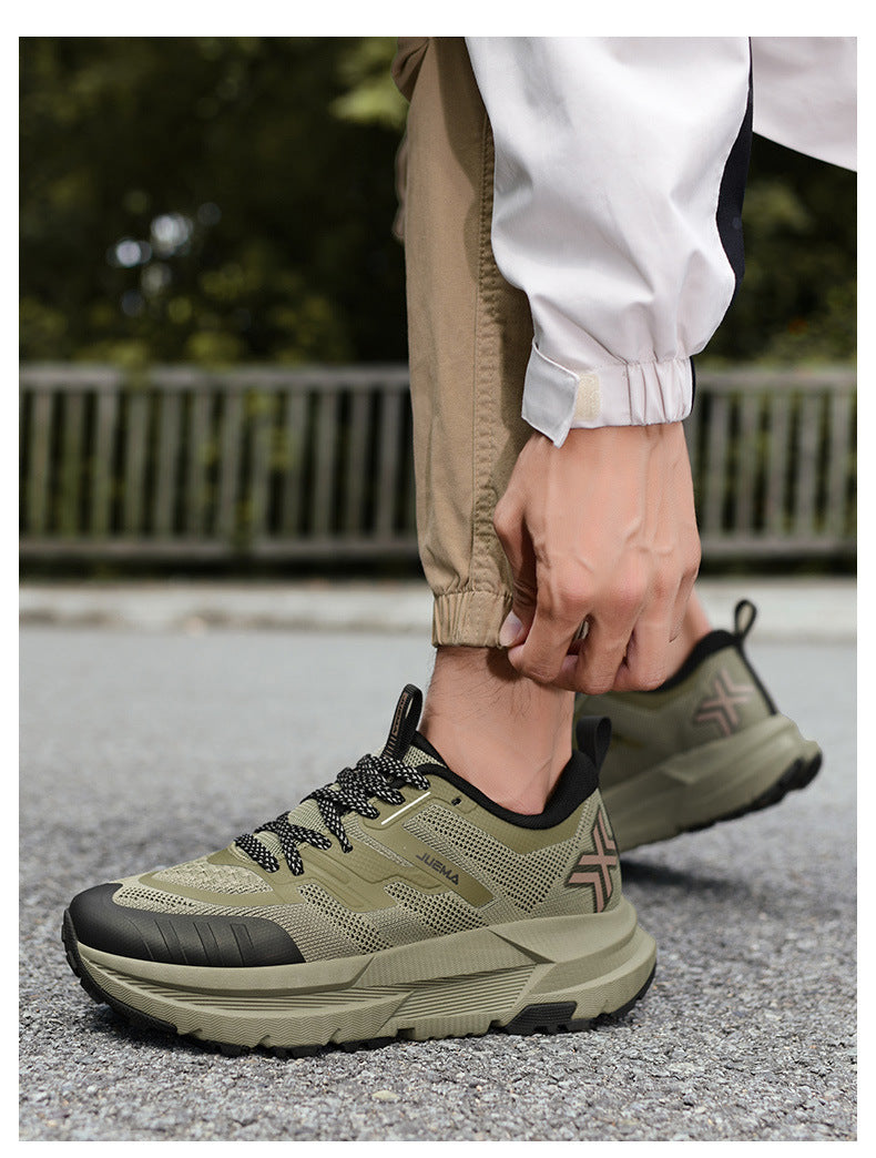 Large Size Men's Running Shoes Wear-Resistant Non-Slip Outdoor Hiking Shoes Breathable Versatile Shock Absorption High-Quality Sports Shoes