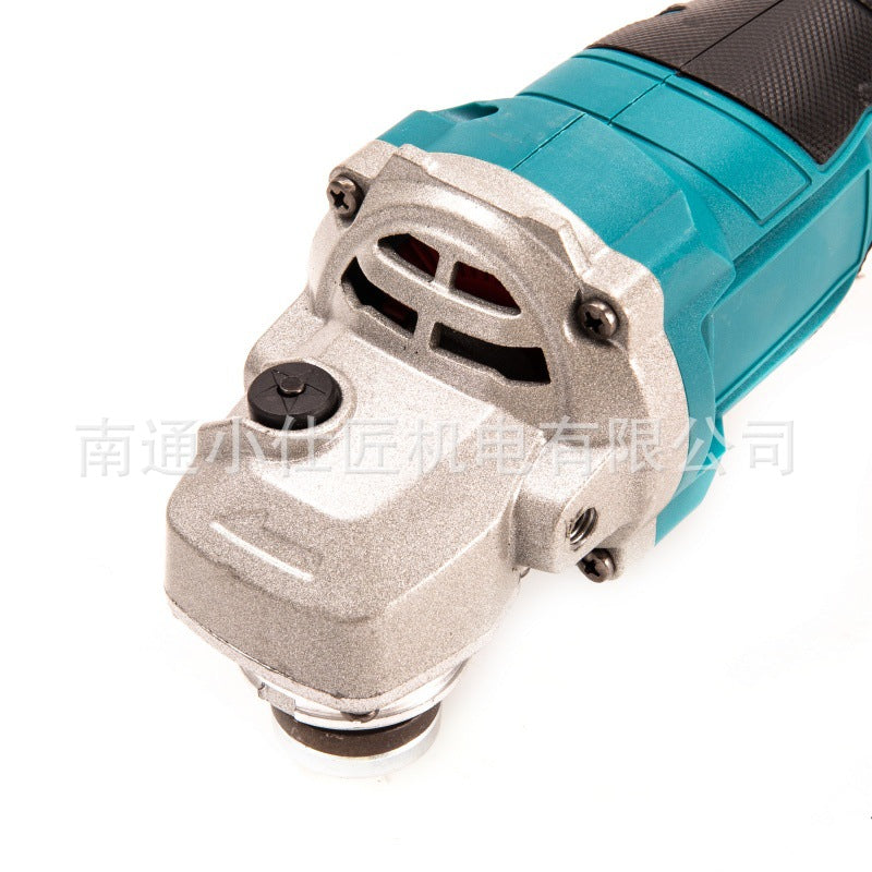 Cross-Border Lithium Battery Tool Brushless Angle Grinder High Power Industrial Grade Plastic Case One Battery One Charger Rechargeable Angle Grinder