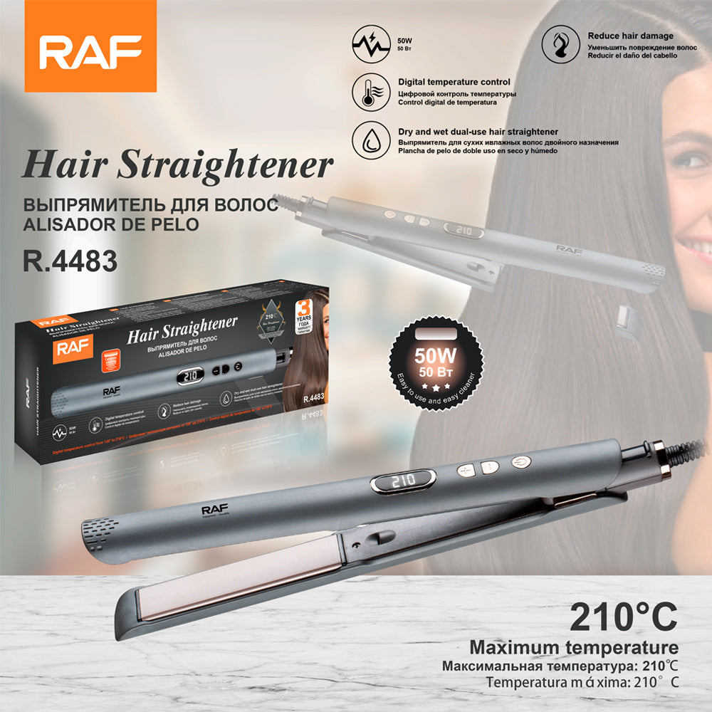 RAF European Standard Hair Root Straightener Hair Curler Home Use Volumizing Straightener Negative Ion Hair Straightener