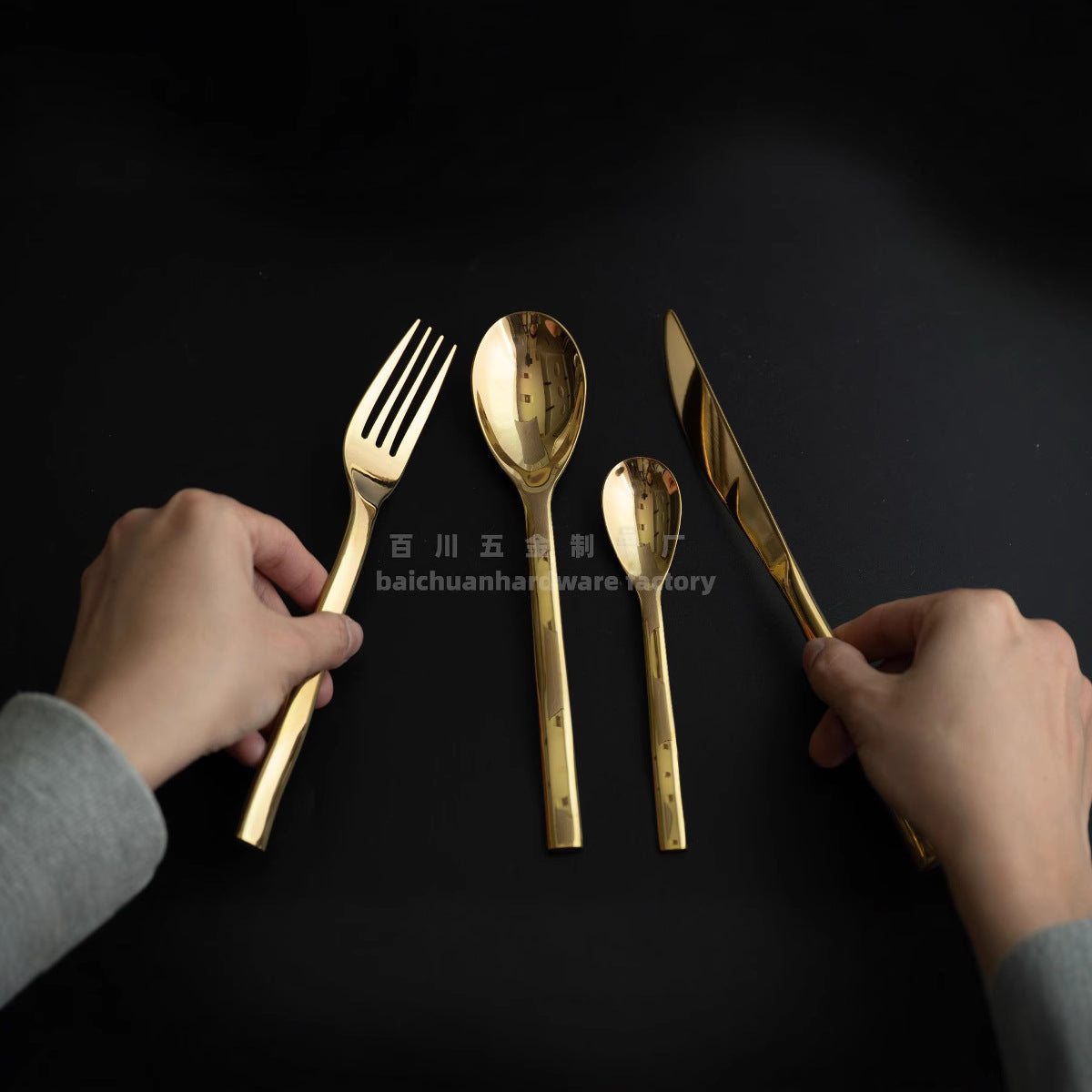 Nordic Style ins304Stainless Steel Steak Knife Fork Spoon Wave Pattern Creative Simple Western Dining Utensils Hotel Supplies Wholesale