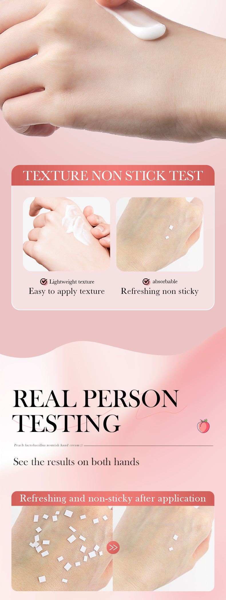 Peach Lactobacillus Hand Cream SADOER Nourishing Autumn and Winter Anti-Dry Crack Hand Cream Cross-Border Foreign Trade Wholesale