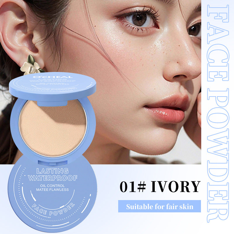 OCHEAL Ouqianya Oil Control Powder Long-lasting Waterproof Matte Setting Powder10g Packaging
