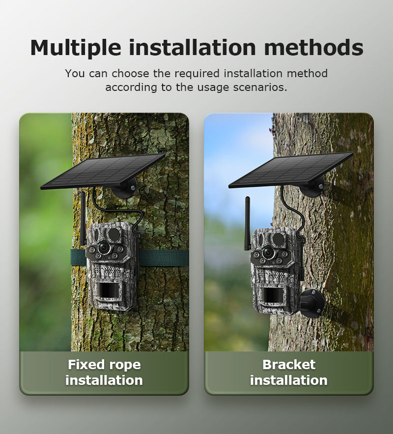 Camouflage Outdoor Forest Solar4G Camera GPS Positioning Outdoor Detection Night Vision Animal Detection Camera