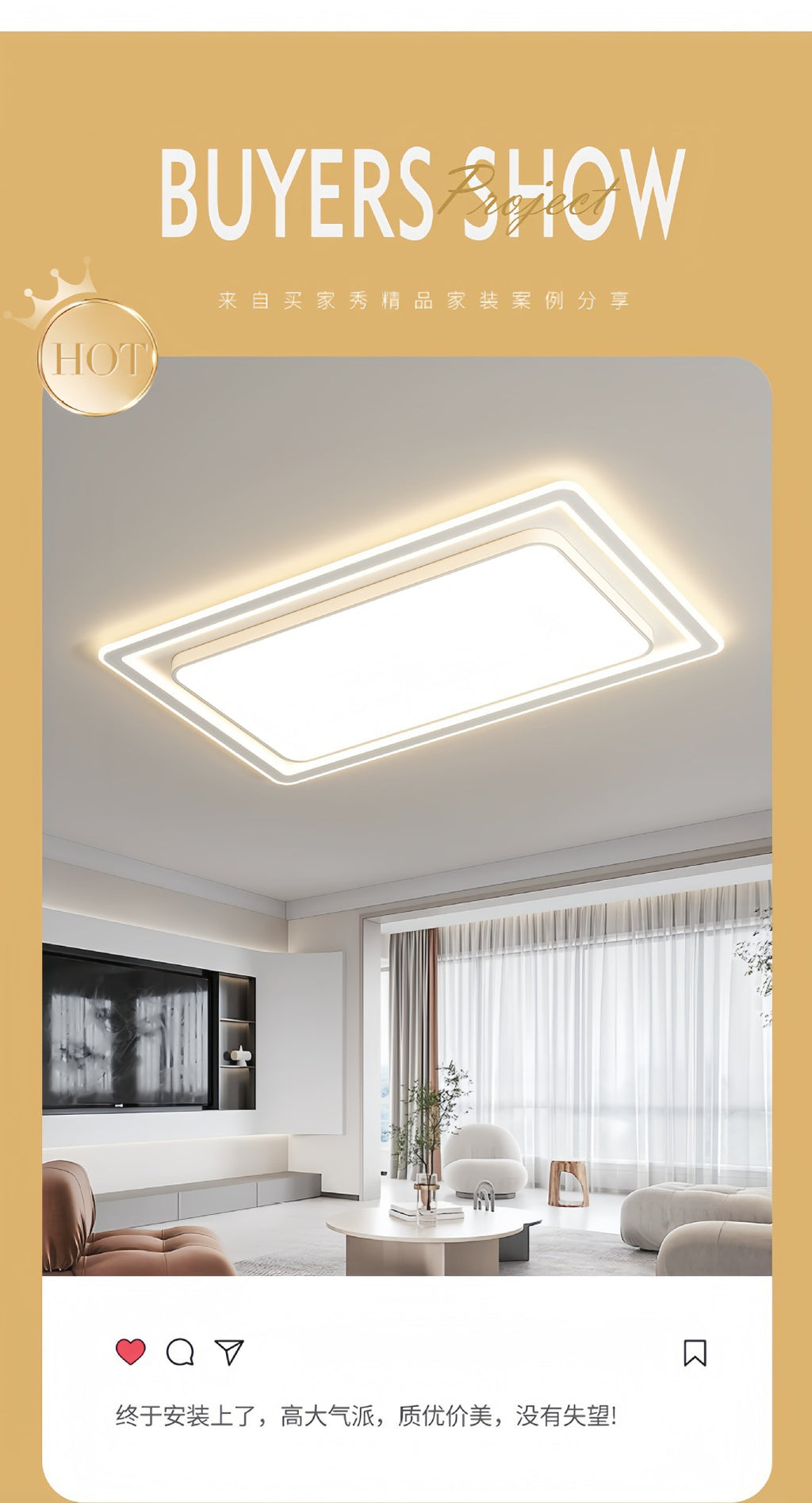 Eye Protection Ceiling Lamp Modern Minimalist Living Room Lamp Full Spectrum LED Bedroom Lamp Zhongshan Lighting Package Installation