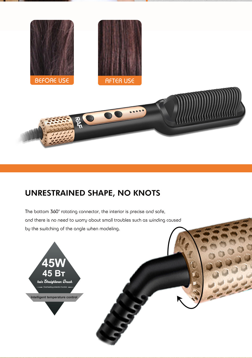 New Product Hair Straightening Comb Negative Ion Non-Damaging Hair Straightening and Curling Dual-Use Electric Curling Iron Hair Straightener  Home Use