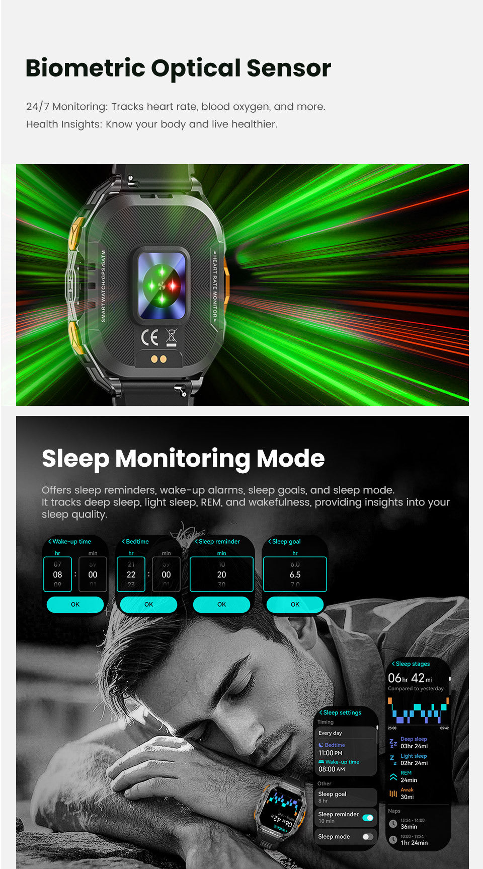 X5Smart Watch Bluetooth Call True Heart Rate Step Sleep Monitoring I Deep Waterproof GPS Beidou Positioning Three Defenses