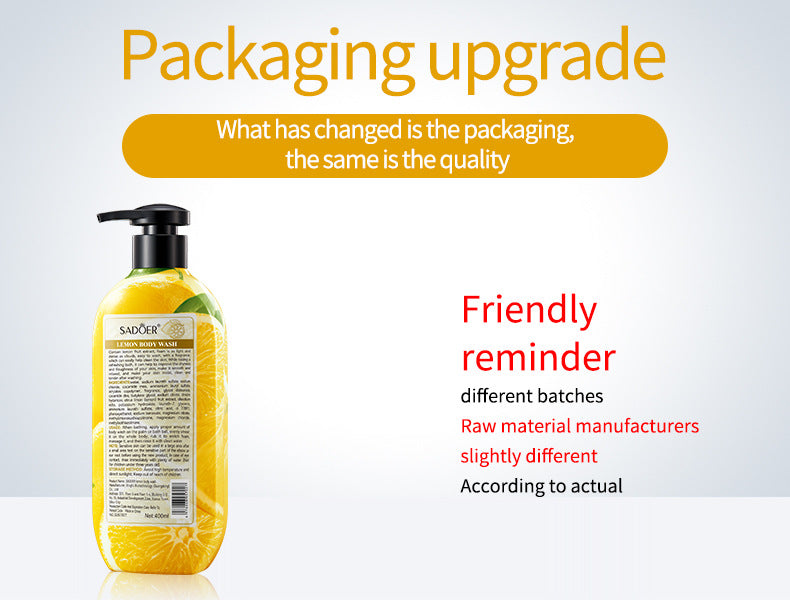 Full English Fruit Body Wash400ml SADOER Coconut Cleansing Avocado Shower Milk  Foreign Trade Wholesale