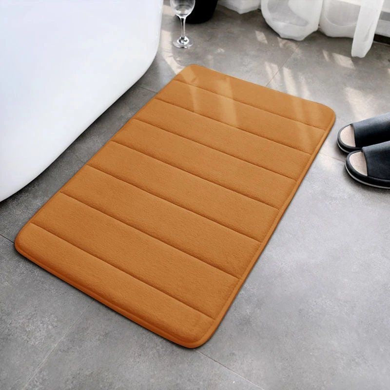Striped Quilted Coral Fleece Floor Mat Manufacturer Wholesale Bathroom Mat Dropshipping Carpet
