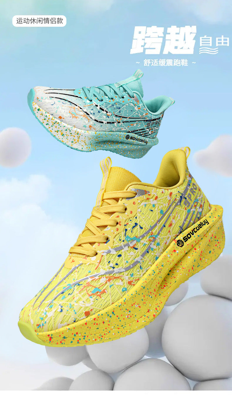 Red Rabbit9PRO Autumn New Fluorescent Real Explosive Carbon Plate Soft Sole Running Shoes Body Test Racing Couple Lightweight Sports Shoes