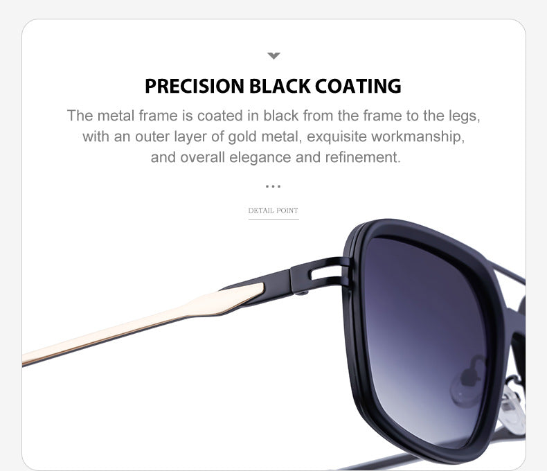 2025New style sunglasses for men with a high-end feel, vintage driving sunglasses, square frame glasses wholesale