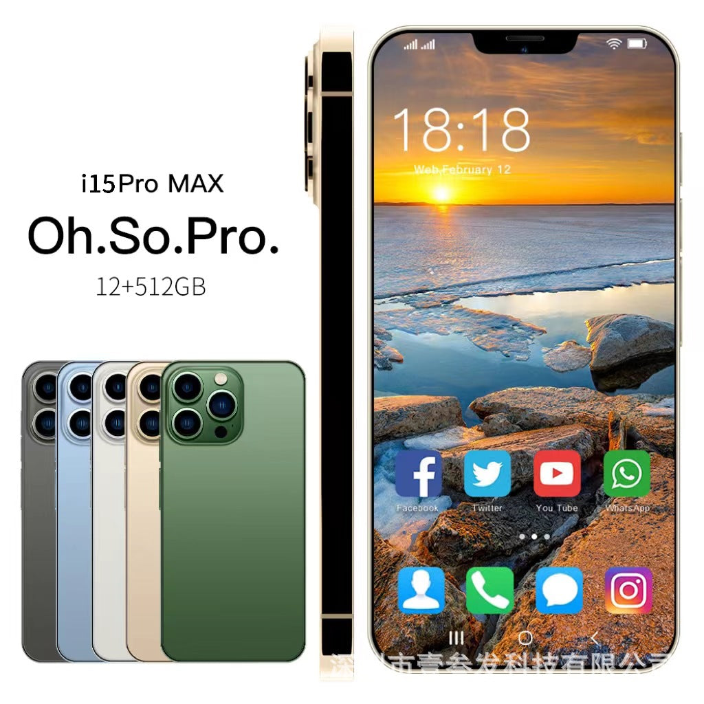 I15 Pro Max Popular2+16G 6.53Large Screen All-in-One Computer Factory5G New Mobile Phone
