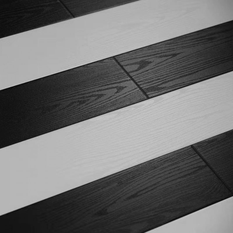 Eco-friendly Hdf Board Birch Wood Pure Milk White Glossy High Gloss Black and White Laminate Flooring for Events
